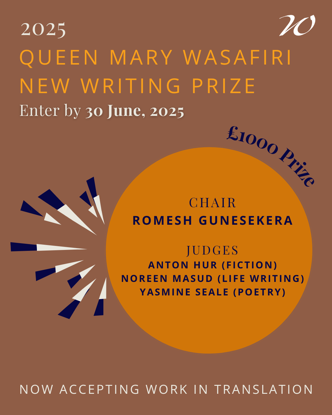 link to Queen Mary Wasafiri New Writing Prize